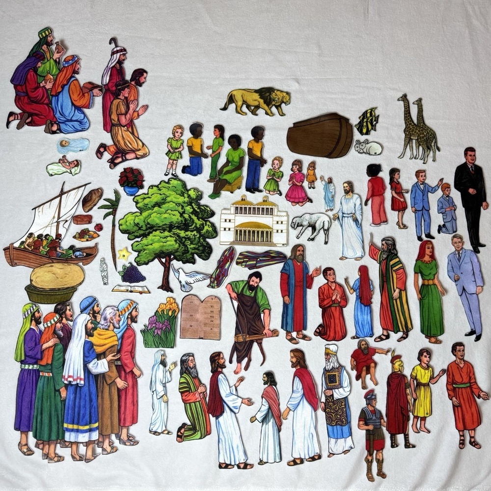 Vintage Flannel Graph Flannelgraph Felt Sunday School Teaching Religious Bible